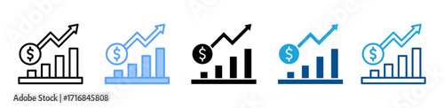 Growth icon sheet multiple style collection