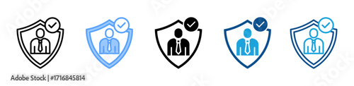 Insurance icon sheet multiple style collection