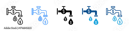 Liquidity icon sheet multiple style collection