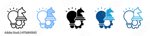 Strategy icon sheet multiple style collection