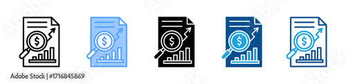 Valuation icon sheet multiple style collection