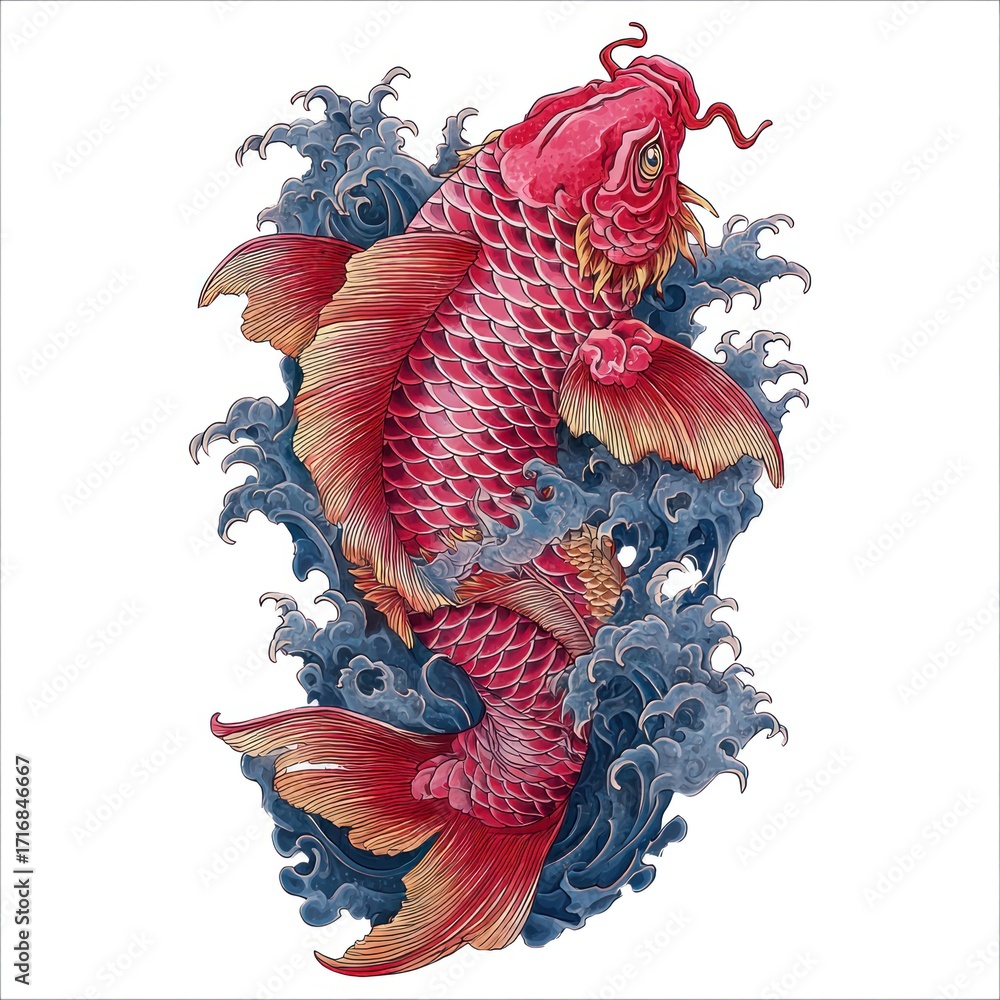 Fototapeta Koi fish design