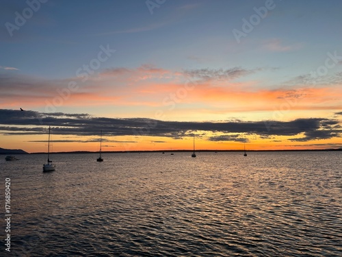 sunset over the sea