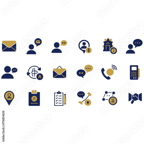 Modern Contact Icon Collection