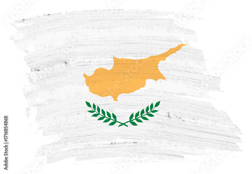 Cyprus flag background paint splash brushstroke