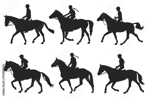 Horse with Rider Silhouette – Vector File, Transparent Background