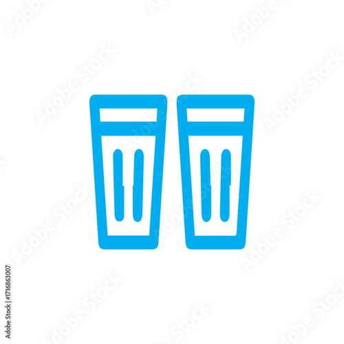 Line art drink glasses