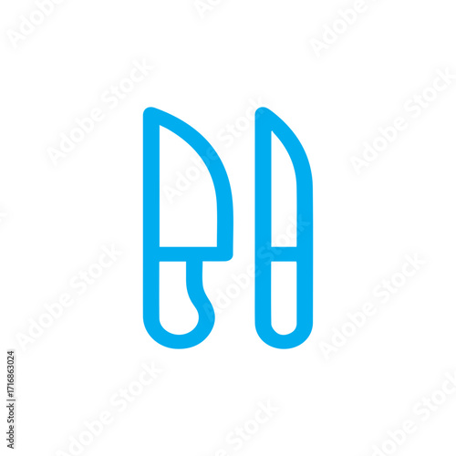 Kitchen Knives Icon Set