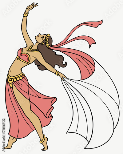 Belly Dancer – Vector Illustration