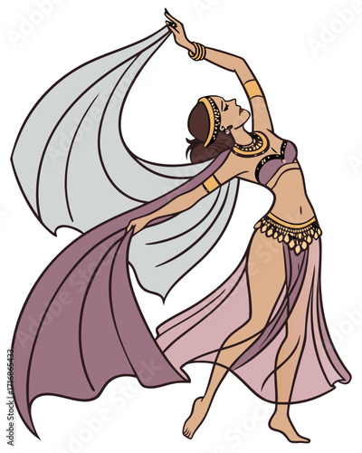 Belly Dancer – Vector Illustration