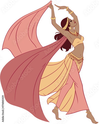Belly Dancer – Vector Illustration