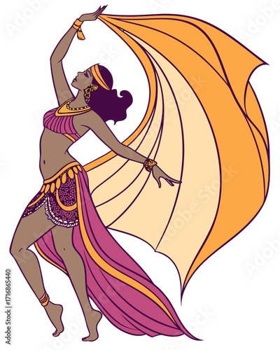 Belly Dancer – Vector Illustration