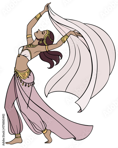 Belly Dancer – Vector Illustration