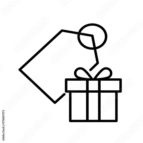 Gift line icon vector illustration. Editable strokes