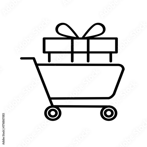 Gift line icon vector illustration. Editable strokes