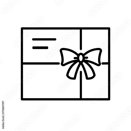 Gift line icon vector illustration. Editable strokes