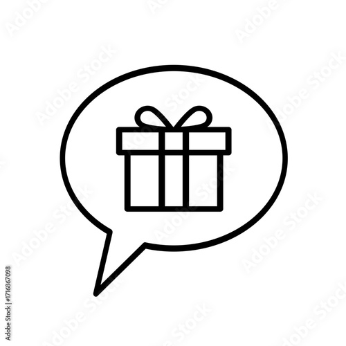 Gift line icon vector illustration. Editable strokes