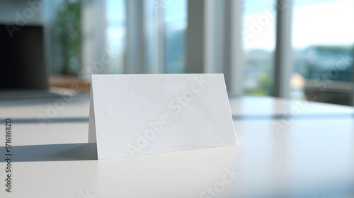 Wallpaper Mural Horizontally folded white card with a subtle vertical ribbed texture standing upright. Torontodigital.ca