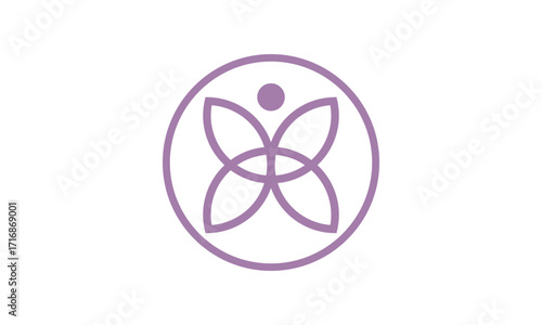 a logo that represents butterfly, ongevity, energy, cellular renewal, wellness and recovery, wellness, Life