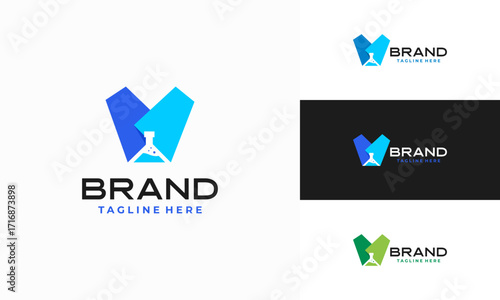 Dental labs logo with modern creative style Premium Vector