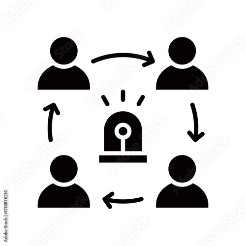 Coordination glyph icon