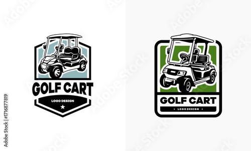 Set of buggy - golf cart illustration logo vector, golf cart logo isolated vector