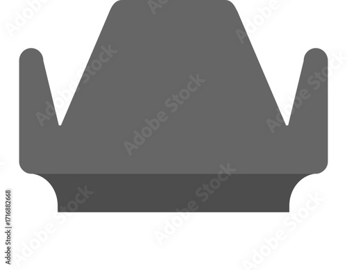 Gray Crown Icon Graphic
