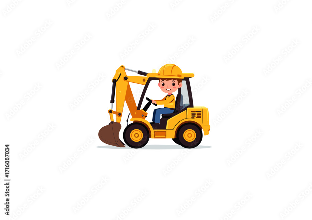 Naklejka premium construction worker.ai