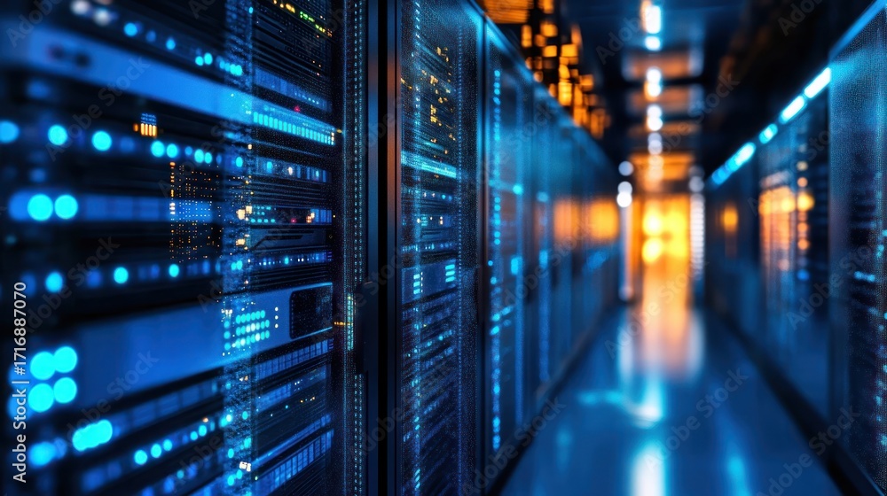 Fototapeta premium Server racks in a data center