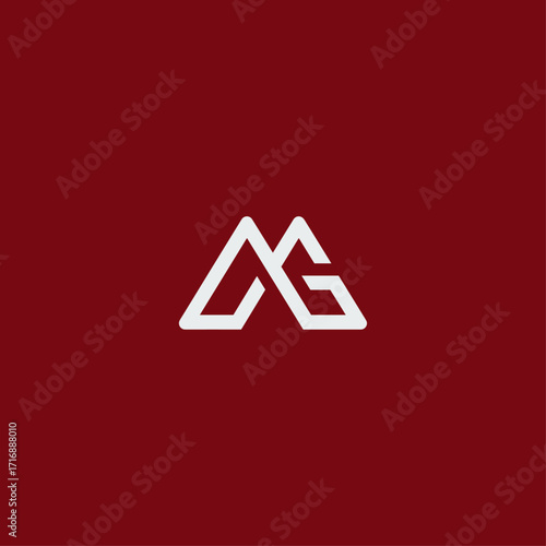 Letter MG logo icon flat vector design