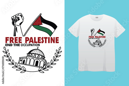 Palestine design vector, Save Palestine illustration for banner, t-shirt, poster, sticker, badges, social media design. Hand-Drawn Lettering Phrase, Calligraphy Graphic Typography. 
