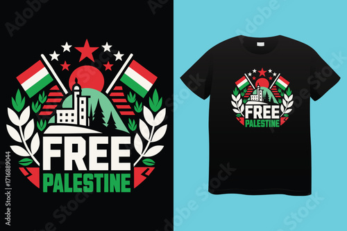 Palestine design vector, Save Palestine illustration for banner, t-shirt, poster, sticker, badges, social media design. Hand-Drawn Lettering Phrase, Calligraphy Graphic Typography. 