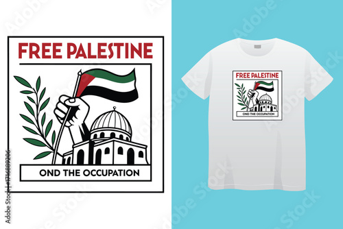 Palestine design vector, Save Palestine illustration for banner, t-shirt, poster, sticker, badges, social media design. Hand-Drawn Lettering Phrase, Calligraphy Graphic Typography. 