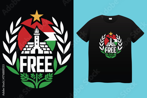 Palestine design vector, Save Palestine illustration for banner, t-shirt, poster, sticker, badges, social media design. Hand-Drawn Lettering Phrase, Calligraphy Graphic Typography. 