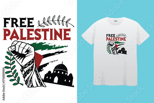 Palestine design vector, Save Palestine illustration for banner, t-shirt, poster, sticker, badges, social media design. Hand-Drawn Lettering Phrase, Calligraphy Graphic Typography. 