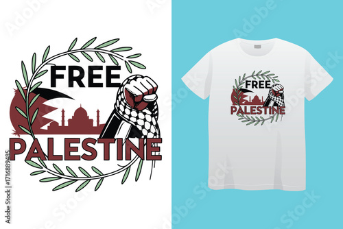Palestine design vector, Save Palestine illustration for banner, t-shirt, poster, sticker, badges, social media design. Hand-Drawn Lettering Phrase, Calligraphy Graphic Typography. 
