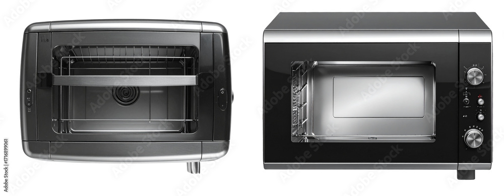 Obraz premium Realistic 3D Compact Toaster Oven Appliance Isolated PNG
