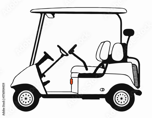 Golf Cart silhouette Club Car Golf Cart Silhouette vehicle Vector Illustration Hobby golf cart