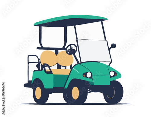 Golf Cart silhouette Club Car Golf Cart Silhouette vehicle Vector Illustration Hobby golf cart