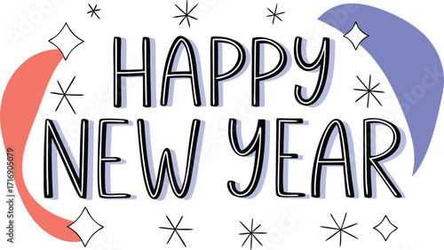 A man on a ladder looking through a telescope towards the year 2026