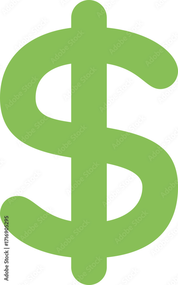 Obraz premium Green Dollar Sign