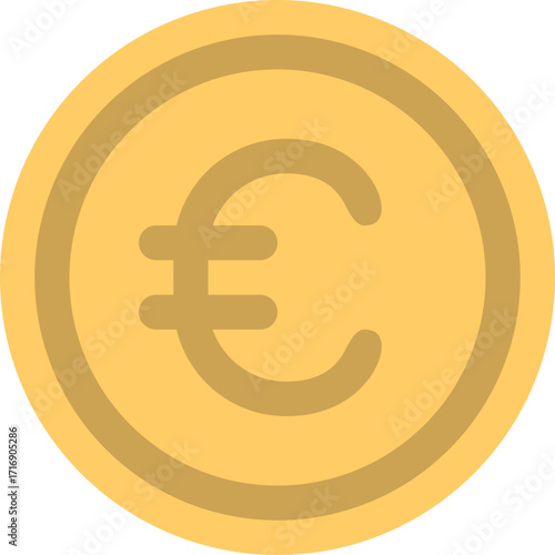 Euro Coin Icon Design
