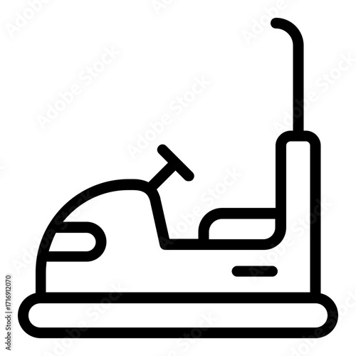 bumper car icon line
