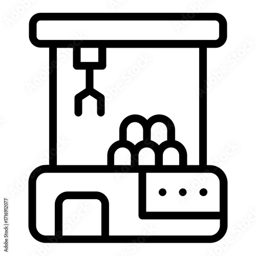 claw machine icon line