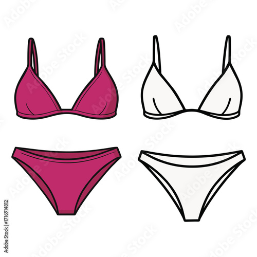 Bikini set outline