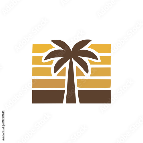 Luxury coastal vector Beach Villa Logo showcasing seaside villa and tropical vacation mood clean minimalist branding concept modern travel tourism identity for resort hotel property