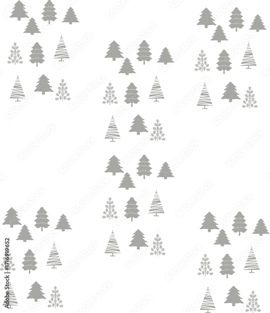 Obraz premium christmas trees set