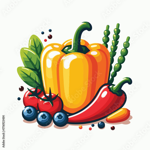 food, vegetable, isolated, healthy, fresh, organic, natural, vegetarian, pepper, raw, red, ingredient, paprika, vitamin, sweet, vegan, bell pepper, bell, ripe, background, closeup, diet, color, capsic
