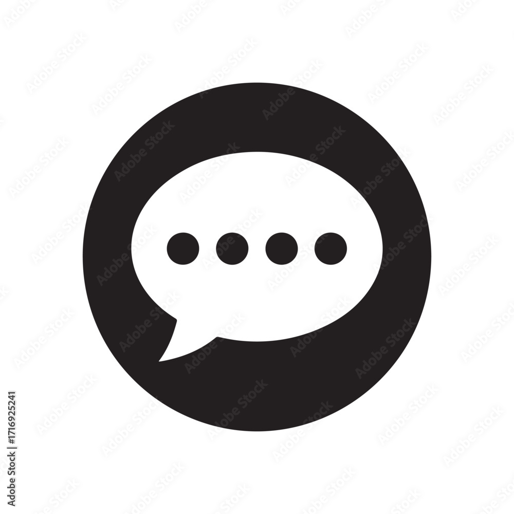 Fototapeta premium Communication and Conversation Symbol. Messaging Icon for Chat Communication