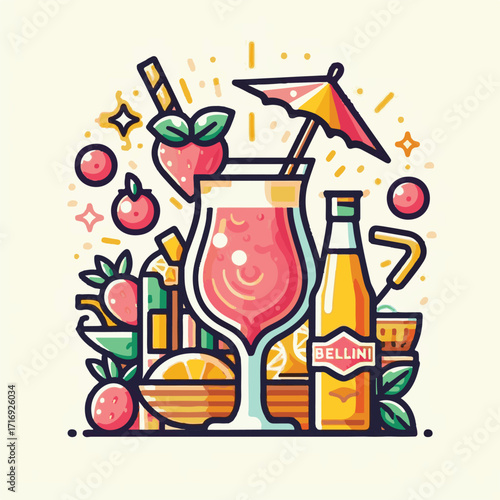 alcohol, cocktail, drink, glass, bellini, bar, fruit, beverage, summer, cold, fresh, background, sweet, juice, peach, champagne, food, refreshment, orange, wine, sparkling, party, celebration, liquor,